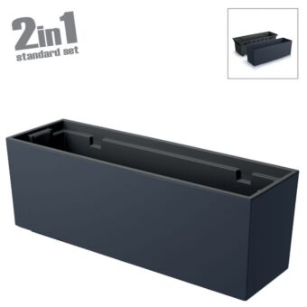 ΖΑΡΝΤΙΝΙΕΡΑ (2 ΣΕ 1) ΠΛΑΣΤΙΚΗ ΑΝΘΡΑΚΙ URBI CASE - 77x23.5x24.6cm