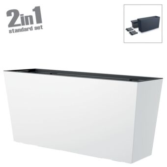 ΖΑΡΝΤΙΝΙΕΡΑ (2 ΣΕ 1) ΠΛΑΣΤΙΚΗ ΛΕΥΚΟ URBI CASE M - 77x23.5x40.6cm