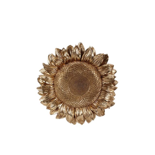 SUNFLOWER 2 DECO ΤΟΙΧΟΥ POLYRESIN ΧΡΥΣΟ D39,5xH6,7cm