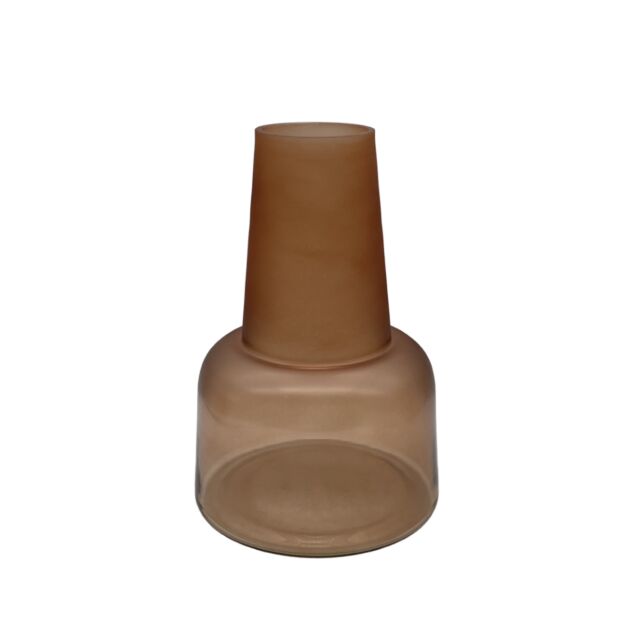 ZEME ΒΑΖΟ ΓΥΑΛΙ TERRACOTTA D18xH27,5cm