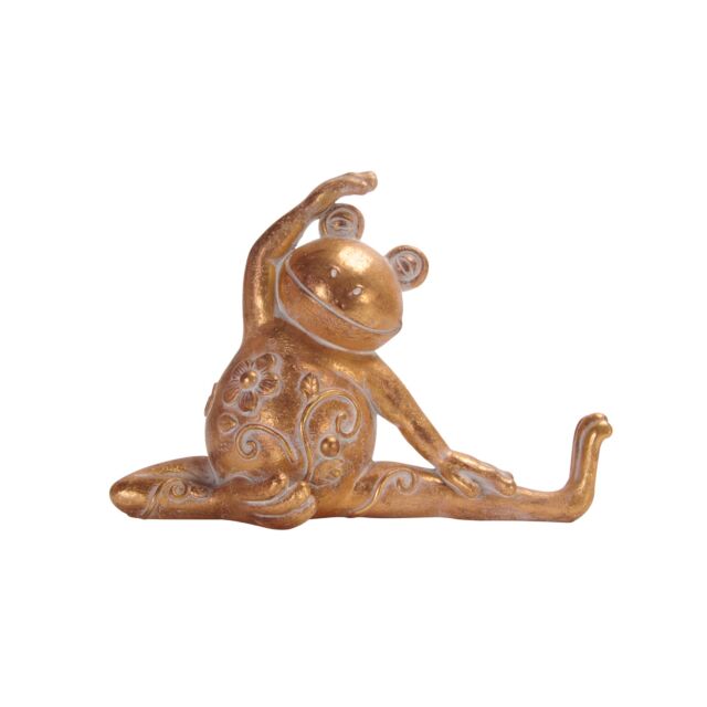 YOGA FROG 1 DECO ΒΑΤΡΑΧΟΣ POLYRESIN ΧΡΥΣΟ 25,8x11,6xH18,7cm