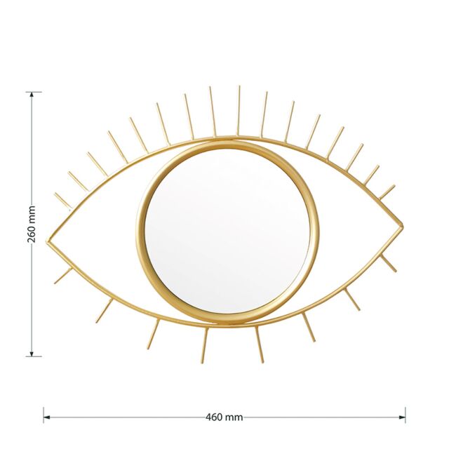 Καθρέπτης Eye χρυσό 46x2x26εκ