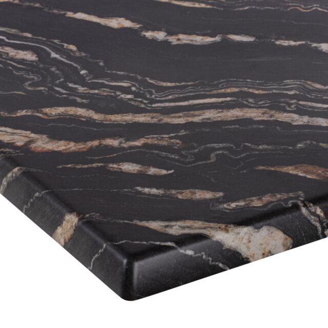 ΕΠΙΦΑΝΕΙΑ ΤΡΑΠΕΖΙΟΥ 5787 ΤΕΤΡΑΓΩΝΗ WERZALIT 60Χ60εκ. BLACK GOLD MARBLE 