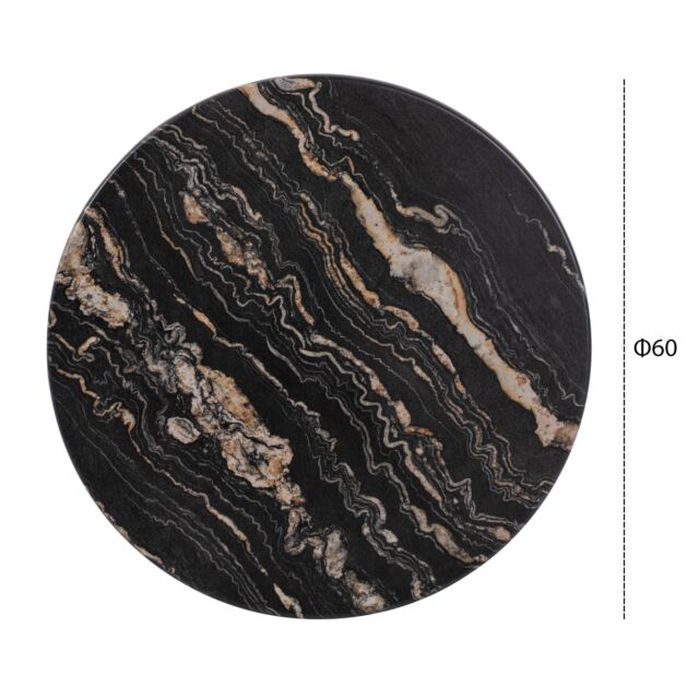 ΕΠΙΦΑΝΕΙΑ ΤΡΑΠΕΖΙΟΥ ΣΤΡΟΓΓΥΛΗ 5787 WERZALIT Φ60 BLACK GOLD MARBLE 