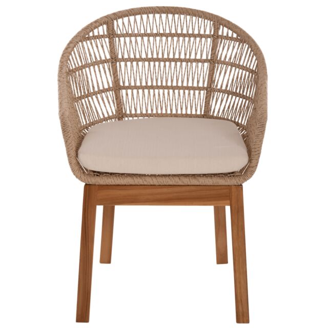 ΠΟΛΥΘΡΟΝΑ TEAK ΠΟΔΙΑ ΣΚΕΛΕΤΟΣ ΑΛΟΥΜΙΝΙΟΥ & POLYRATTAN 64x60x87Yεκ.