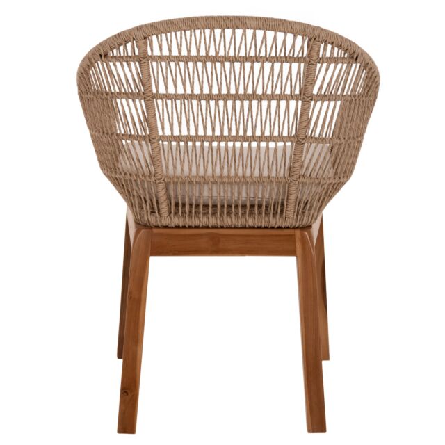 ΠΟΛΥΘΡΟΝΑ TEAK ΠΟΔΙΑ ΣΚΕΛΕΤΟΣ ΑΛΟΥΜΙΝΙΟΥ & POLYRATTAN 64x60x87Yεκ.