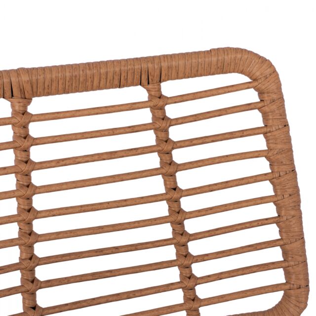 ΣΚΑΜΠΟ ΜΕΤΑΛΛΙΚΟ ΜΕ ΜΑΞΙΛΑΡΙ ΜΕ WICKER ΜΠΕΖ 46,5x55x117,5Υ εκ.