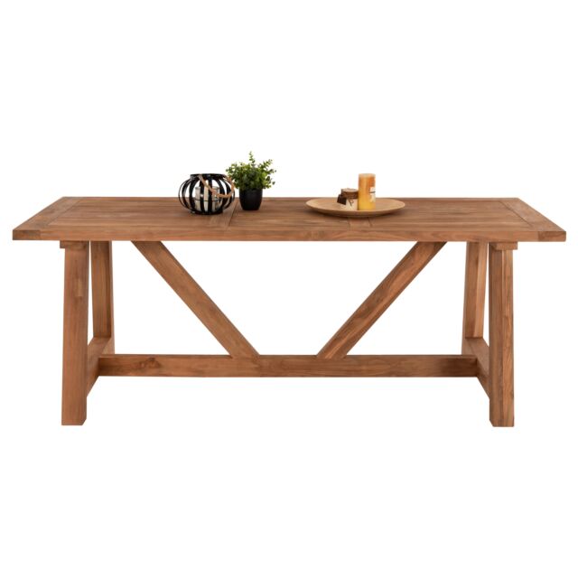 ΤΡΑΠΕΖΙ ΤΡΑΠΕΖΑΡΙΑΣ RECYCLED TEAK ΣΕ ΦΥΣΙΚΟ ΧΡΩΜΑ 200X100X75Yεκ.