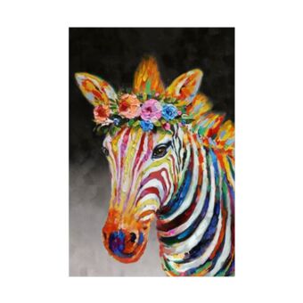 ZEBRA 1 ΠΙΝΑΚΑΣ ΚΑΜΒΑΣ ΠΟΛΥΧΡΩΜΟ 80x120xH3,5cm