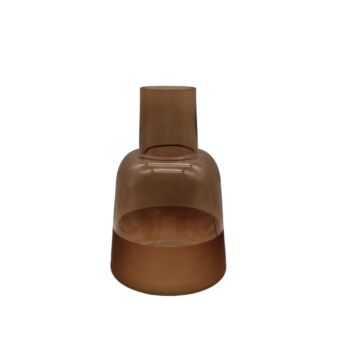 ZEME ΒΑΖΟ ΓΥΑΛΙ TERRACOTTA D15xH23,5cm