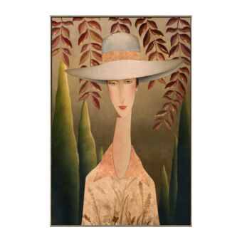 CHAPEAUX LADY 2 ΠΙΝΑΚΑΣ ΚΑΜΒΑΣ ΠΟΛΥΧΡΩΜΟ ΞΥΛΟ 80x120xH4,5cm