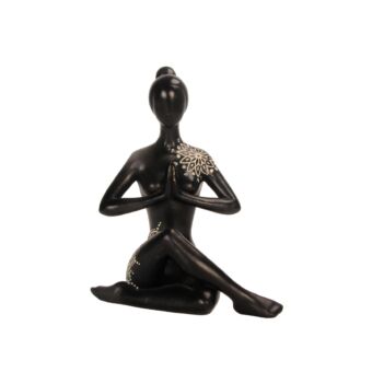 CALM POSE BLACK 3 DECO ΦΙΓΟΥΡΑ POLYRESIN ΜΑΥΡΟ ΛΕΥΚΟ 12,9x6,5xH15,9cm