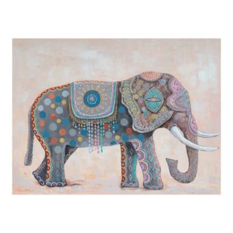 PAL ELEPHANT DECO ΠΙΝΑΚΑΣ ΚΑΜΒΑΣ ΠΟΛΥΧΡΩΜΟ 100x76xH3,5cm