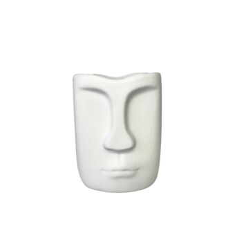 BARIK WHITE ΚΑΣΠΩ POLYRESIN ΛΕΥΚΟ 10x8,5xH13cm