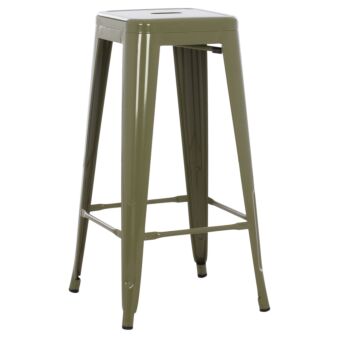 ΣΚΑΜΠΟ BAR ΜΕΤΑΛΛΙΚΟ ΣΕ DARK OLIVE GREEN 43x43x78 εκ.