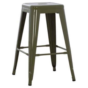 ΣΚΑΜΠΟ ΜΕΣΑΙΟΥ ΥΨΟΥΣ ΜΕΤΑΛΛΙΚΟ ΣΕ DARK OLIVE GREEN 43x43x67Yεκ.