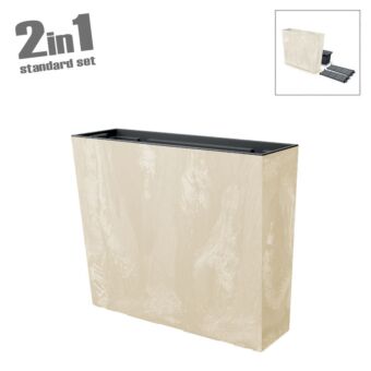 ΖΑΡΝΤΙΝΙΕΡΑ (2 ΣΕ 1) ΕΚΡΟΥ BETON EFFECT URBI CASE 58x18x49.8cm