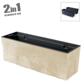 ΖΑΡΝΤΙΝΙΕΡΑ (2 ΣΕ 1) ΕΚΡΟΥ BETON EEFECT URBI CASE - 77x23.5x24.6cm