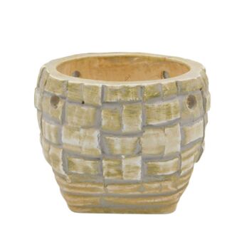 ΚΑΣΠΩ ΣΤΡΟΓΓΥΛΟ ΜΠΕΖ ΜΩΣΑΪΚΟ ΜΕΓΑΛΟ Φ19.5x16cm