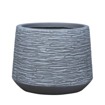 ΓΛΑΣΤΡΑ FIBERCLAY ΜΕΓΑΛΟ ΓΚΡΙ ΑΝΟΙΧΤΟ ΚΩΝΙΚΟ-ΓΡΑΜΜΩΣΕΙΣ - Φ64x48cm