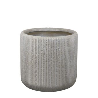 ΓΛΑΣΤΡΑ FIBERCLAY ΜΕΓΑΛΟ ΜΠΕΖ-ΕΚΡΟΥ ΣΤΡΟΓΓΥΛΟ-ΚΑΘΕΤΕΣ ΓΡΑΜΜΩΣΕΙΣ - Φ42x40cm