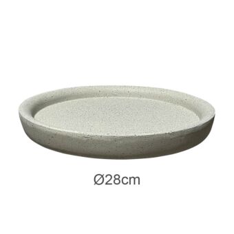 ΠΙΑΤΟ FIBER CLAY ΜΠΕΖ-ΓΡΑΝΙΤΗ ΣΤΡΟΓΓΥΛΟ ΓΙΑ ΚΑΣΠΩ - Φ25x3.5cm