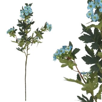 ΚΛΑΔΙ ΠΡΑΣΙΝΟ ΜΕ ΑΝΘΑΚΙΑ ΜΠΛΕ - Υ76cm