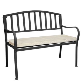 ΜΕΤΑΛΛΙΚΟ ΠΑΓΚΑΚΙ MΑΥΡΟ ΜΕ ΜΑΞΙΛΑΡΙ - 108x52x91cm