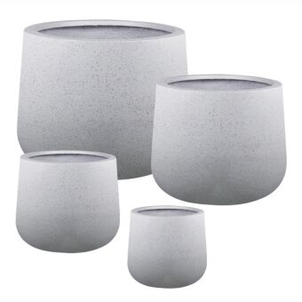 ΓΛΑΣΤΡΑ FIBERCLAY ΣΕΤ/4 ΛΕΥΚΟ ΓΡΑΝΙΤΗ ΣΤΡΟΓΓΥΛΟ - S:Φ25x22, M:Φ33x28, L:Φ43x36, XL:Φ55x44cm 20/ΠΑΛ