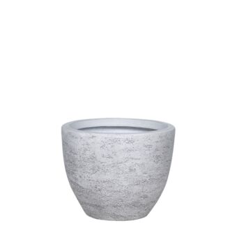 ΓΛΑΣΤΡΑ FIBERCLAY SMALL ΛΕΥΚΟ ΤΣΙΜΕΝΤΟ ΣΤΡΟΓΓΥΛΟ - Φ30x25cm