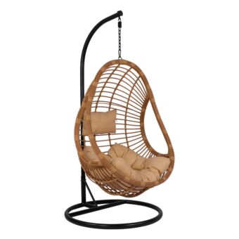 ΚΡΕΜΑΣΤΗ ΠΟΛΥΘΡΟΝΑ ΦΩΛΙΑ ΜΕ WICKER & ΜΑΞΙΛΑΡΙΑ ΜΠΕΖ Φ95Χ195Υ εκ.