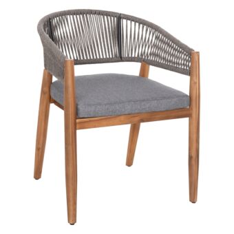 ΠΟΛΥΘΡΟΝΑ ΞΥΛΟ ΑΚΑΚΙΑΣ ΦΥΣΙΚΟ-ΣΧΟΙΝΙ NYLON ΓΚΡΙ 59x58x76Υεκ.