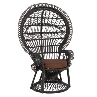 ΠΟΛΥΘΡΟΝΑ BAMBOO ΜΑΥΡΟ-ΜΑΞΙΛΑΡΙ ΚΑΦΕ 114x72x150Yεκ.