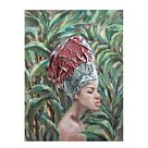 JUNGLE LADY ΠΙΝΑΚΑΣ ΚΑΜΒΑΣ ΠΟΛΥΧΡΩΜΟ ΞΥΛΟ 76x100xH3,5cm