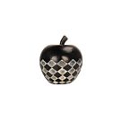 FRUIT BLACK 2 DECO ΜΗΛΟ POLYRESIN ΜΑΥΡΟ ΛΕΥΚΟ D12xH13,2cm