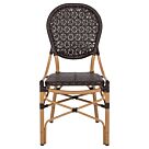 ΚΑΡΕΚΛΑ ΑΛΟΥΜΙΝΙΟΥ BAMBOO LOOK ΜΕ ΚΑΦΕ PE RATTAN 47x58x95Yεκ.