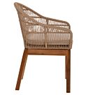 ΠΟΛΥΘΡΟΝΑ TEAK ΠΟΔΙΑ ΣΚΕΛΕΤΟΣ ΑΛΟΥΜΙΝΙΟΥ & POLYRATTAN 64x60x87Yεκ.