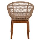 ΠΟΛΥΘΡΟΝΑ TEAK ΠΟΔΙΑ ΣΚΕΛΕΤΟΣ ΑΛΟΥΜΙΝΙΟΥ & POLYRATTAN 64x60x87Yεκ.