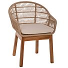 ΠΟΛΥΘΡΟΝΑ TEAK ΠΟΔΙΑ ΣΚΕΛΕΤΟΣ ΑΛΟΥΜΙΝΙΟΥ & POLYRATTAN 64x60x87Yεκ.