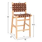 ΣΚΑΜΠΟ ΜΕΣΑΙΟΥ ΥΨΟΥΣ TOON ΞΥΛΟ ΦΥΣΙΚΟ ΚΑΦΕ PU 45x47x94Y εκ.