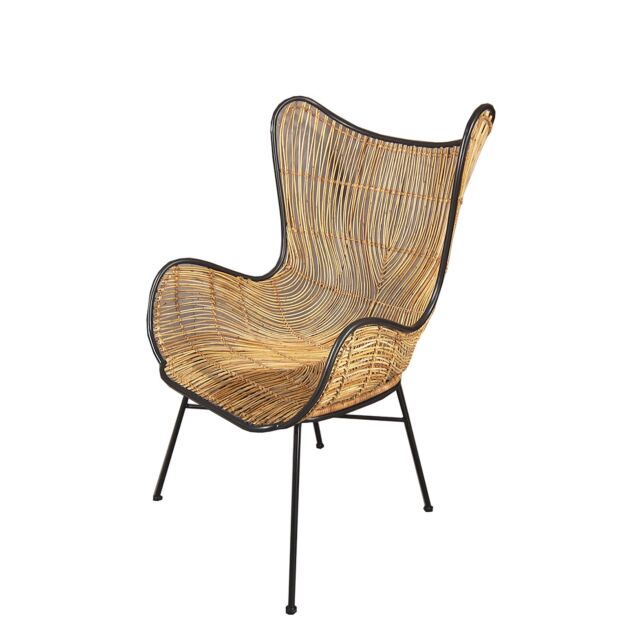 BUTTERFLY ΠΟΛΥΘΡΟΝΑ BAMBOO ΦΥΣΙΚΟ ΜΑΥΡΟ ΜΑΥΡΟ 70x73xH112cm