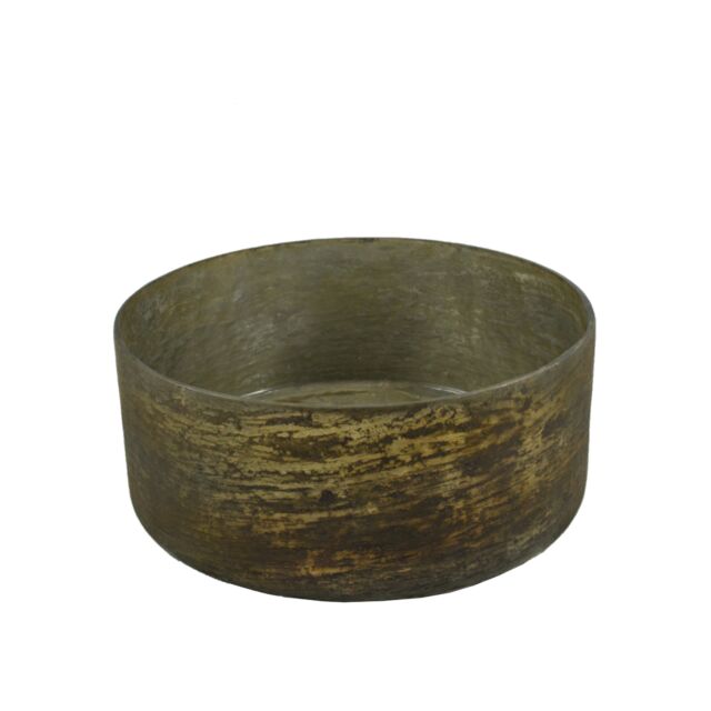 FLAT ΚΟΥΠ ΓΥΑΛΙ ΧΡΥΣΟ ΑΝΤΙΚΕ D30xH13cm