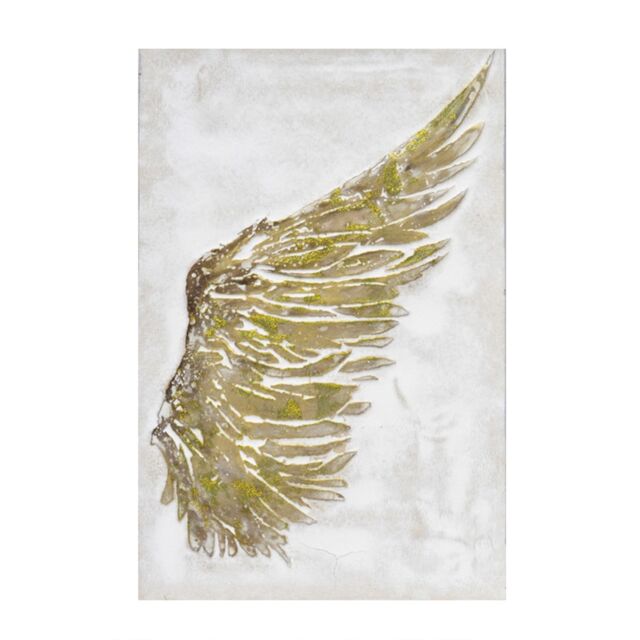 ALA 2 ΠΙΝΑΚΑΣ ΚΑΜΒΑΣ ΛΕΥΚΟ ΧΡΥΣΟ ΞΥΛΟ ΓΚΡΙ 40x60xH1,8cm