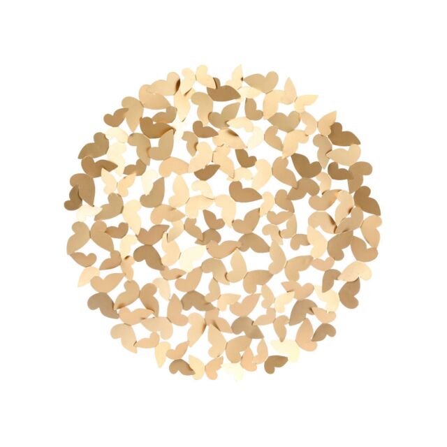 BUTTERFLIES DECO ΤΟΙΧΟΥ ΜΕΤΑΛΛΟ ΧΡΥΣΟ D80xH2,5cm