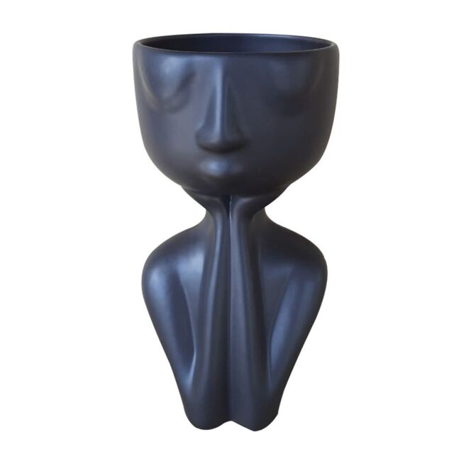 BAWA ΚΑΣΠΩ ΚΕΡΑΜΙΚΟ ΜΑΥΡΟ ΜΑΤ D10,5xH20cm