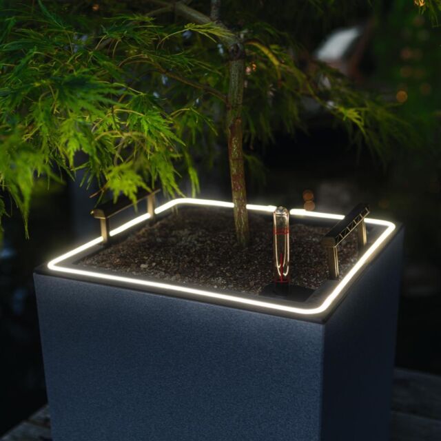 Γλάστρα Canto Stone LED Low 40