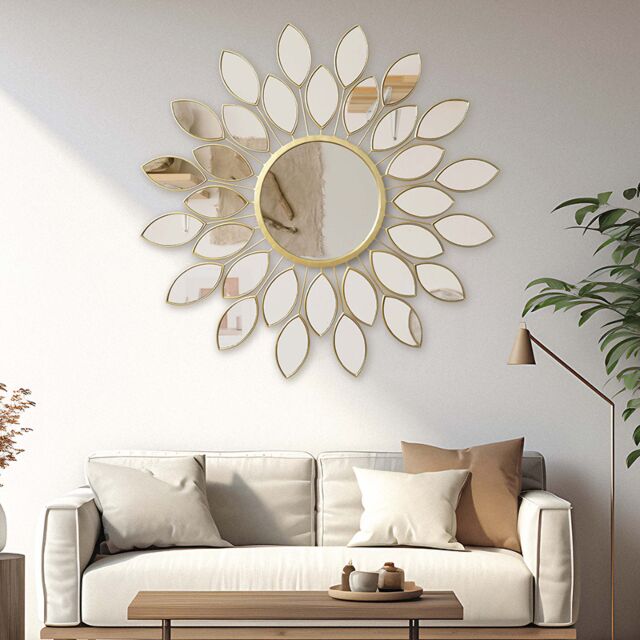 Καθρέπτης Flower χρυσό 83x2.5x83εκ