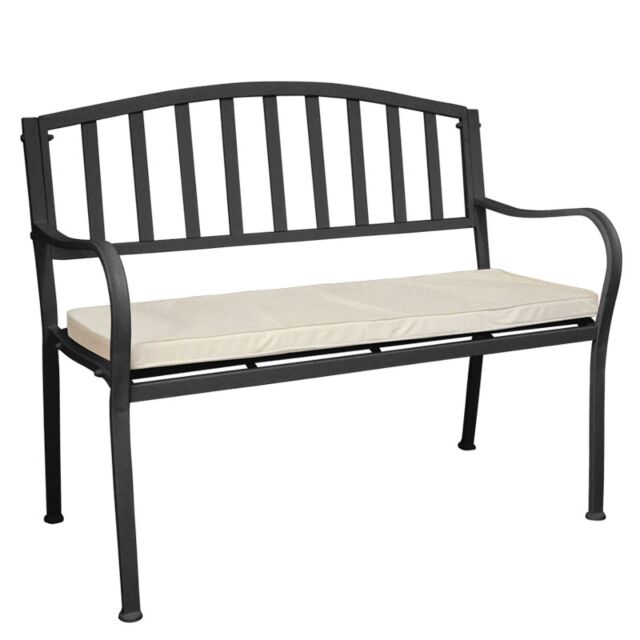 ΜΕΤΑΛΛΙΚΟ ΠΑΓΚΑΚΙ MΑΥΡΟ ΜΕ ΜΑΞΙΛΑΡΙ - 108x52x91cm