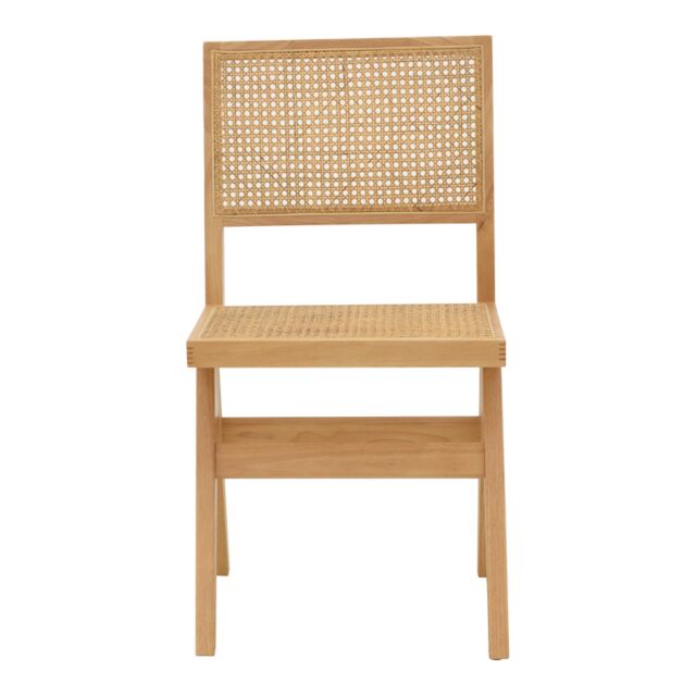 Καρέκλα Brenin pakoworld φυσικό rubberwood 45x56x82εκ