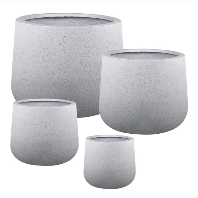ΓΛΑΣΤΡΑ FIBERCLAY ΣΕΤ/4 ΛΕΥΚΟ ΓΡΑΝΙΤΗ ΣΤΡΟΓΓΥΛΟ - S:Φ25x22, M:Φ33x28, L:Φ43x36, XL:Φ55x44cm 20/ΠΑΛ